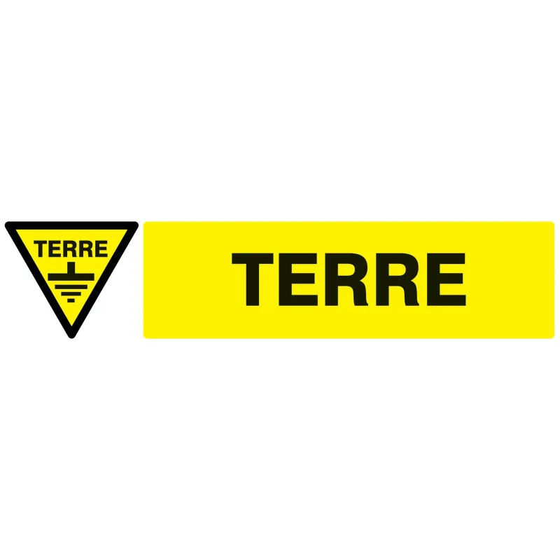 Panneau DANGER TERRE 330X75 NORMASIGN Taliaplast 625318 | 625318 Panneau DANGER TERRE 330X75 NORMASIGN Taliaplast 625318 | 625318