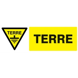 Panneau DANGER TERRE 330X120 NORMASIGN Taliaplast 626318 | 626318