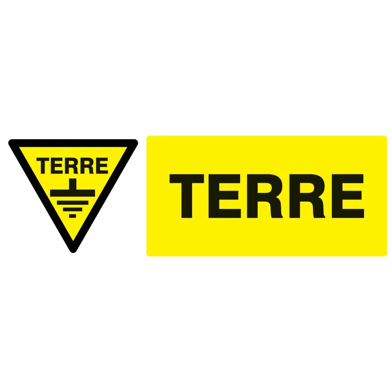 Panneau DANGER TERRE 330X120 NORMASIGN Taliaplast 626318 | 626318 Panneau DANGER TERRE 330X120 NORMASIGN Taliaplast 626318 | 626318