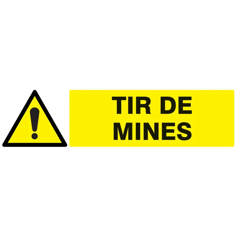 Panneau DANGER TIR DE MINES NORMASIGN Taliaplast 620326 | 620326 Panneau DANGER TIR DE MINES NORMASIGN Taliaplast 620326 | 620326