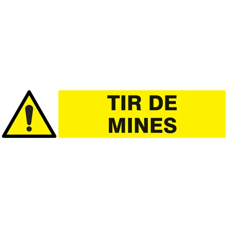 Panneau DANGER TIR DE MINES NORMASIGN Taliaplast 625326 | 625326 Panneau DANGER TIR DE MINES NORMASIGN Taliaplast 625326 | 625326
