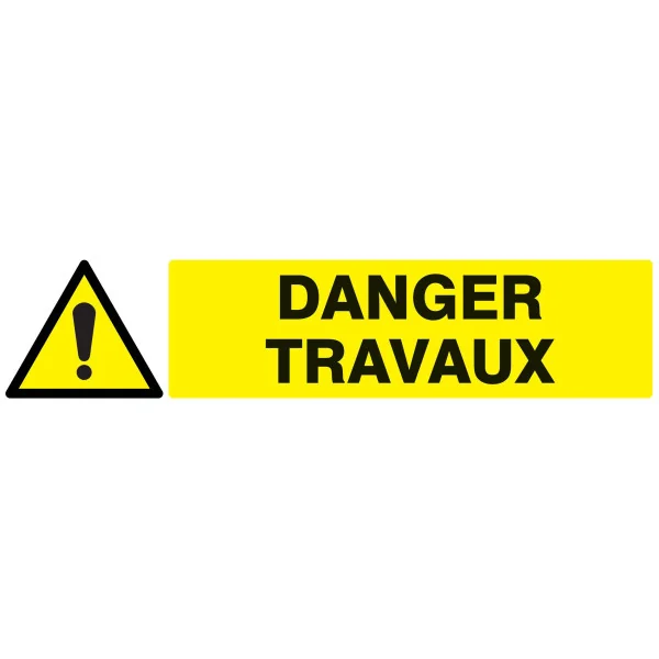 Panneau DANGER TRAVAUX 330X75 NORMASIG Taliaplast 625322 | 625322 Panneau DANGER TRAVAUX 330X75 NORMASIG Taliaplast 625322 | 625322