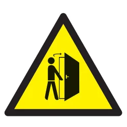 Panneau ATTENTø OUVERT.PORTE NORMASIGN Taliaplast 629918 | 629918