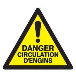 Panneau DANGER CIRCUL. D'ENGINS NORMAS Taliaplast 629937 | 629937