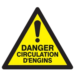 Panneau DANGER CIRCUL. D'ENGINS NORMAS Taliaplast 629331 | 629331