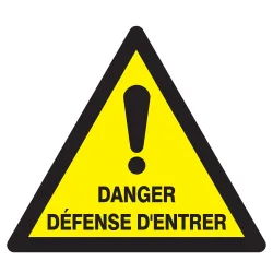 Panneau DANGER DEFENSE D'ENTRER NORMAS Taliaplast 629332 | 629332