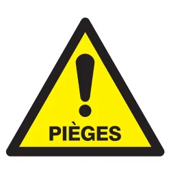 Panneau DANGER PIEGES NORMASIGN 100X10 Taliaplast 629957 | 629957