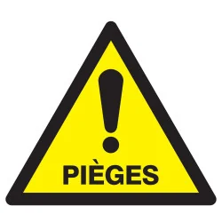 Panneau DANGER PIEGES NORMASIGN 300X30 Taliaplast 629329 | 629329