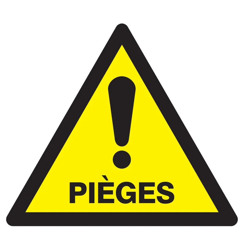 Panneau DANGER PIEGES NORMASIGN 300X30 Taliaplast 629329 | 629329 Panneau DANGER PIEGES NORMASIGN 300X30 Taliaplast 629329 | 629329