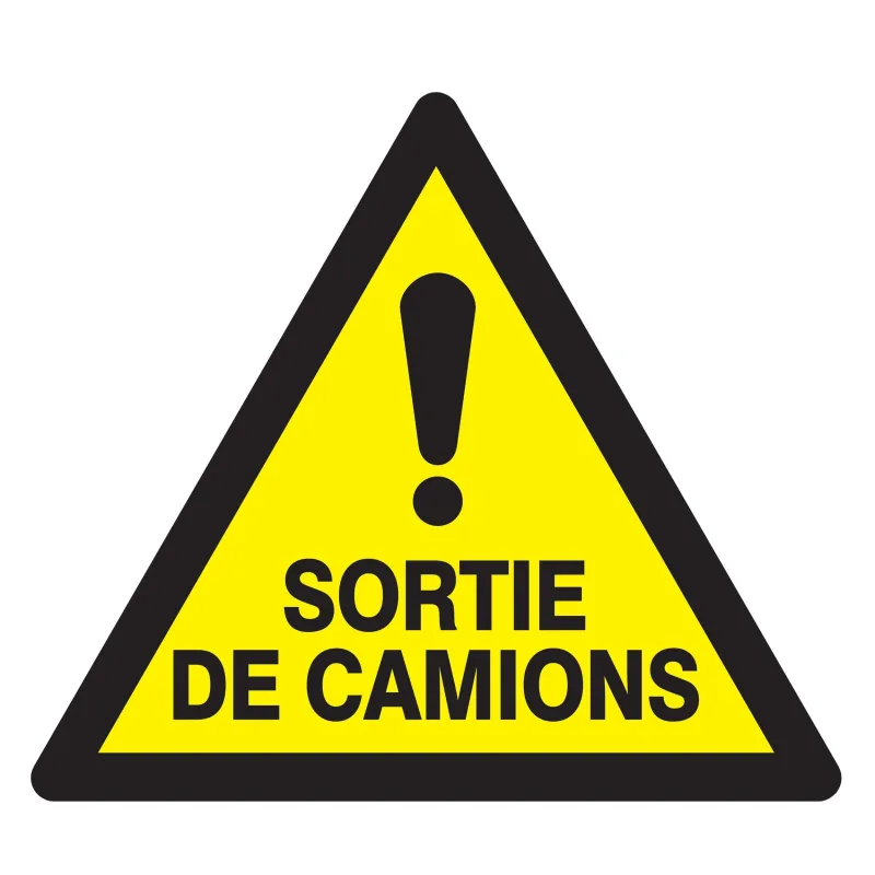Panneau DANGER SORTIE DE CAMIONS NORMA Taliaplast 629963 | 629963