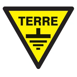 Panneau DANGER TERRE NORMASIGN 100X100 Taliaplast 629953 | 629953