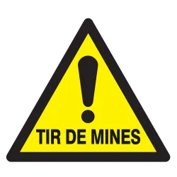 Panneau DANGER TIR DE MINES NORMASIGN Taliaplast 629938 | 629938