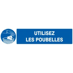 Panneau UTILISEZ LES POUBELLES 330X75 Taliaplast 625512 | 625512