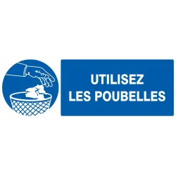 Panneau UTILISEZ LES POUBELLES 330X120 Taliaplast 626512 | 626512