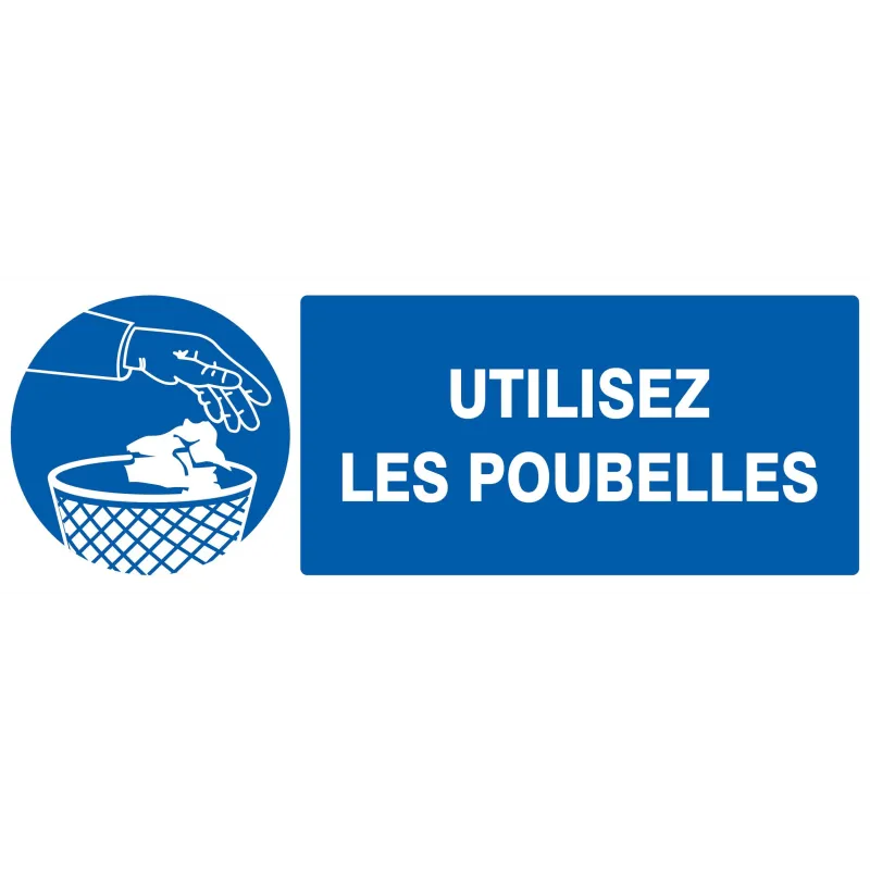 Panneau UTILISEZ LES POUBELLES 330X120 Taliaplast 626512 | 626512