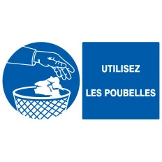 Panneau UTILISEZ LES POUBELLES 330x200 Taliaplast 621512 | 621512