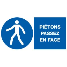 Panneau PIETONS PASSEZ EN FACE 330X200 Taliaplast 621524 | 621524