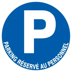 Panneau PARKING RESERVE AU PERSONNEL N Taliaplast 623577 | 623577