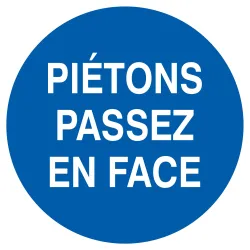 Panneau PIETONS PASSEZ EN FACE NORMASI Taliaplast 627541 | 627541