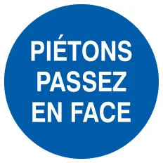 Panneau PIETONS PASSEZ EN FACE NORMASI Taliaplast 627541 | 627541