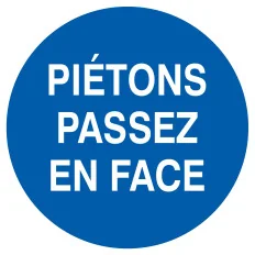 Panneau PIETONS PASSEZ EN FACE D.420 N Taliaplast 623538 | 623538