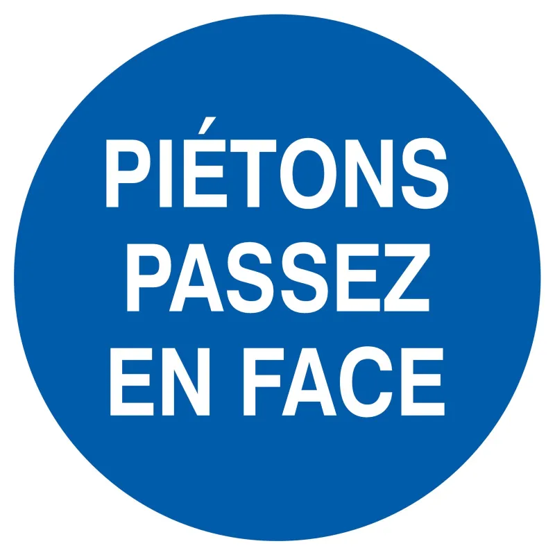 Panneau PIETONS PASSEZ EN FACE D.420 N Taliaplast 623538 | 623538 Panneau PIETONS PASSEZ EN FACE D.420 N Taliaplast 623538 | 623538