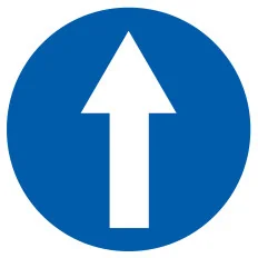 Panneau SENS OBLIGATOIRE NORMASIGN D.8 Taliaplast 624578 | 624578