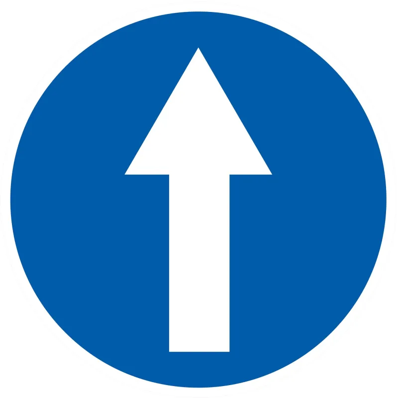 Panneau SENS OBLIGATOIRE NORMASIGN D.8 Taliaplast 624578 | 624578