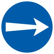 Panneau SENS OBLIGATOIRE NORMASIGN D.1 Taliaplast 627530 | 627530