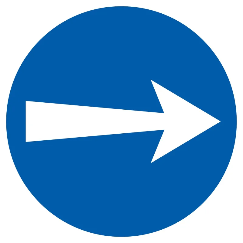 Panneau SENS OBLIGATOIRE NORMASIGN D.1 Taliaplast 627530 | 627530