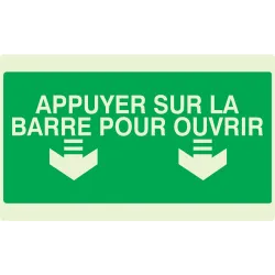 Panneau APPUYER S/BARRE POUR OUVRIR NO Taliaplast 631421 | 631421