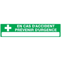 Panneau CAS ACCIDENT PREVEN.URGENCE NO Taliaplast 625412 | 625412