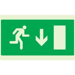 Panneau EVACUATION SORTIE BAS DROITE N Taliaplast 631426 | 631426