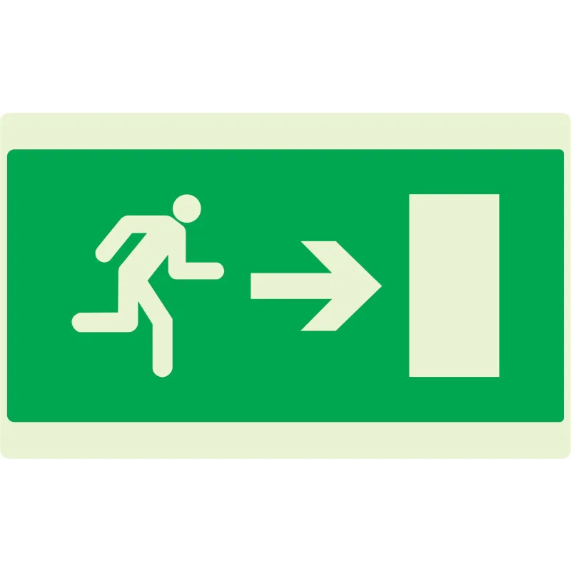 Panneau EVACUATION SORTIE A DROITE NOR Taliaplast 631425 | 631425