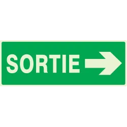 Panneau SORTIE FLECHE A DROITE NORMASI Taliaplast 636417 | 636417
