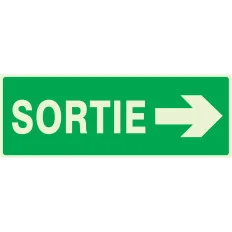 Panneau SORTIE FLECHE A DROITE NORMASI Taliaplast 636417 | 636417