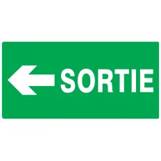 Panneau SORTIE FLECHE A GAUCHE 330X200 Taliaplast 621418 | 621418