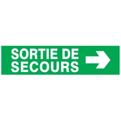 Panneau SORT.SEC.FLECH.A DROITE 200x52 Taliaplast 620415 | 620415