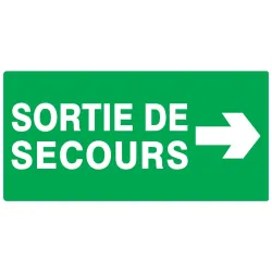 Panneau SORT.SEC.FLECH.A DROIT.330x200 Taliaplast 621416 | 621416