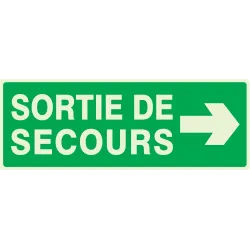 Panneau SORTIE SECOURS A DROITE NORMAS Taliaplast 636415 | 636415