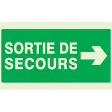 Panneau SORTIE SECOURS A DROITE NORMAS Taliaplast 631415 | 631415