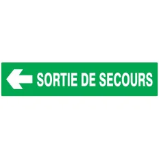 Panneau SORTIE SECOURS FLECH.A GAUCHE Taliaplast 625414 | 625414