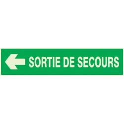 Panneau SORTIE DE SECOURS FLECHE A GAU Taliaplast 635414 | 635414