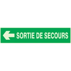 Panneau SORTIE DE SECOURS FLECHE A GAU Taliaplast 635414 | 635414