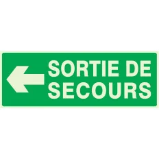 Panneau SORTIE SECOURS A GAUCHE NORMAS Taliaplast 636414 | 636414