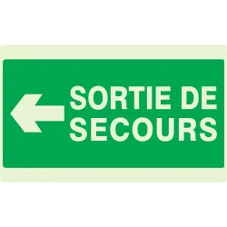Panneau SORTIE SECOURS A GAUCHE NORMAS Taliaplast 631414 | 631414