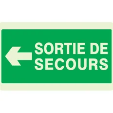 Panneau SORTIE SECOURS A GAUCHE NORMAS Taliaplast 631414 | 631414