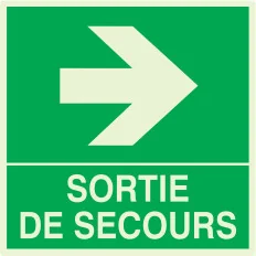 Panneau SORTIE DE SECOURS A DROITE NOR Taliaplast 638409 | 638409