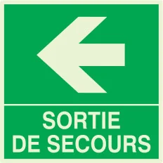 Panneau SORTIE DE SECOURS A GAUCHE NOR Taliaplast 638414 | 638414