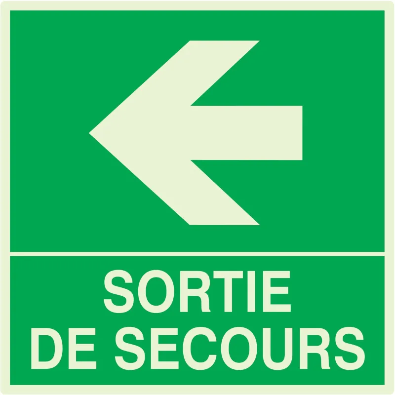 Panneau SORTIE DE SECOURS A GAUCHE NOR Taliaplast 638414 | 638414